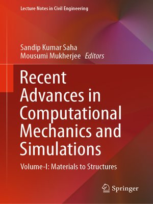 cover image of Recent Advances in Computational Mechanics and Simulations